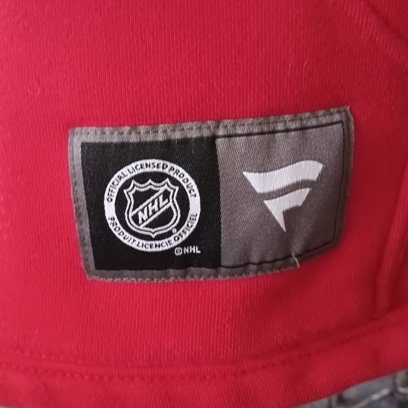 🖤 Chicago Blackhawks Zip Up Hoodie NHL Hockey Large Cotton Fanatics Red - Picture 4 of 15